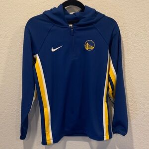 Nike NBA Golden State Warriors Hoodie Half Zip Size Medium